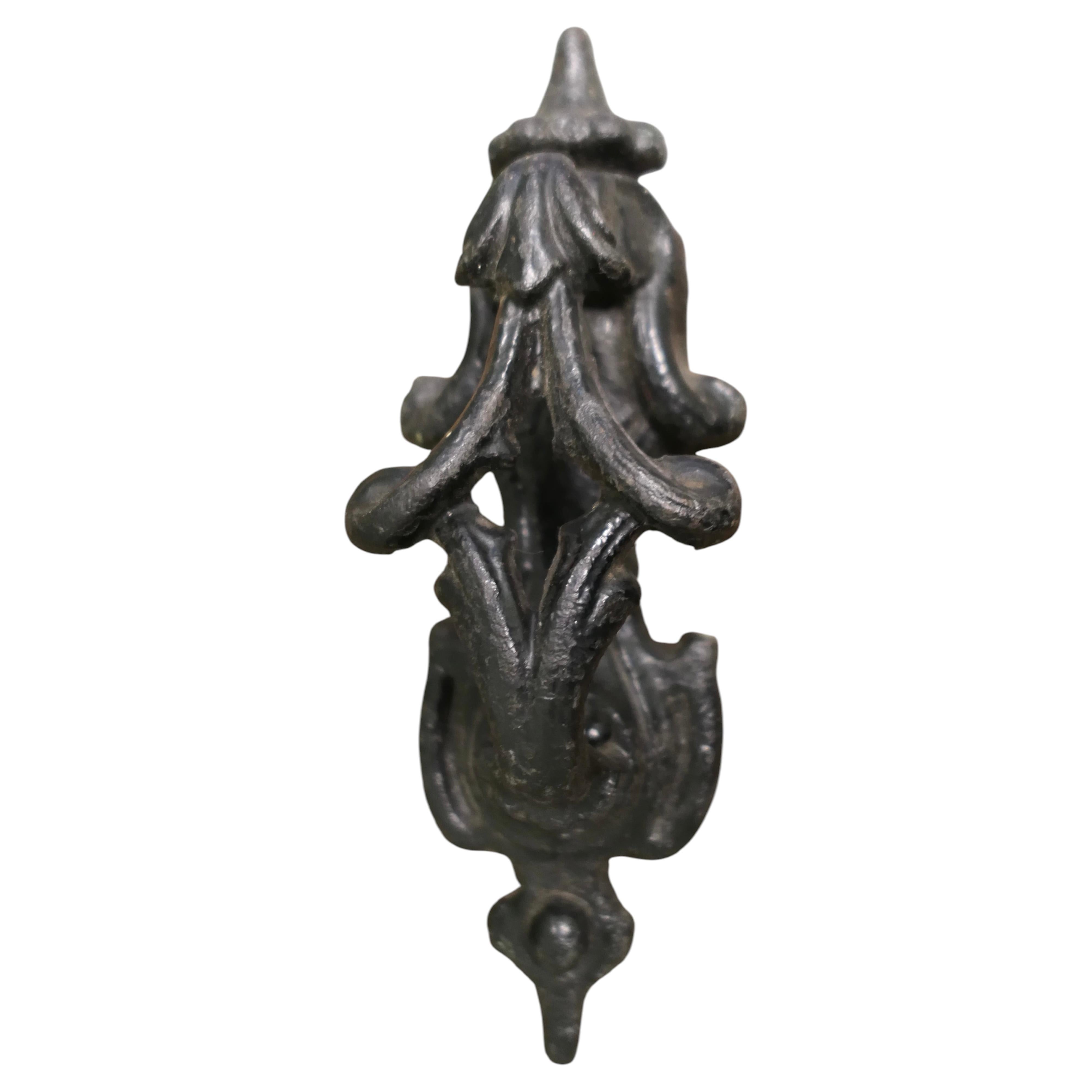 A Heavy Victorian Iron Door Knocker This is a classic Victorian door knocker