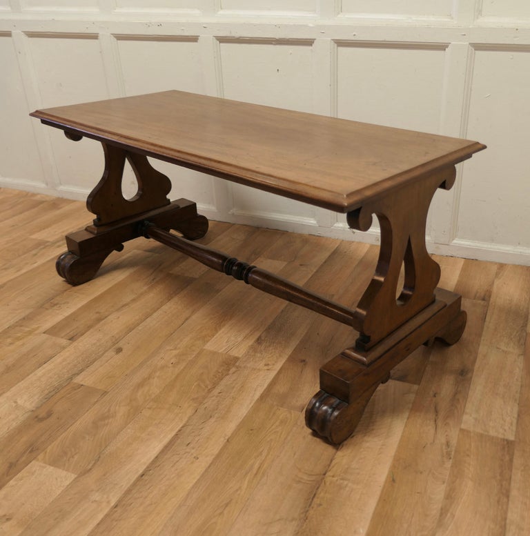 Heavy Walnut Coffee Table For Sale at 1stDibs