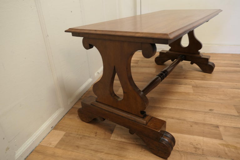 Heavy Walnut Coffee Table For Sale at 1stDibs