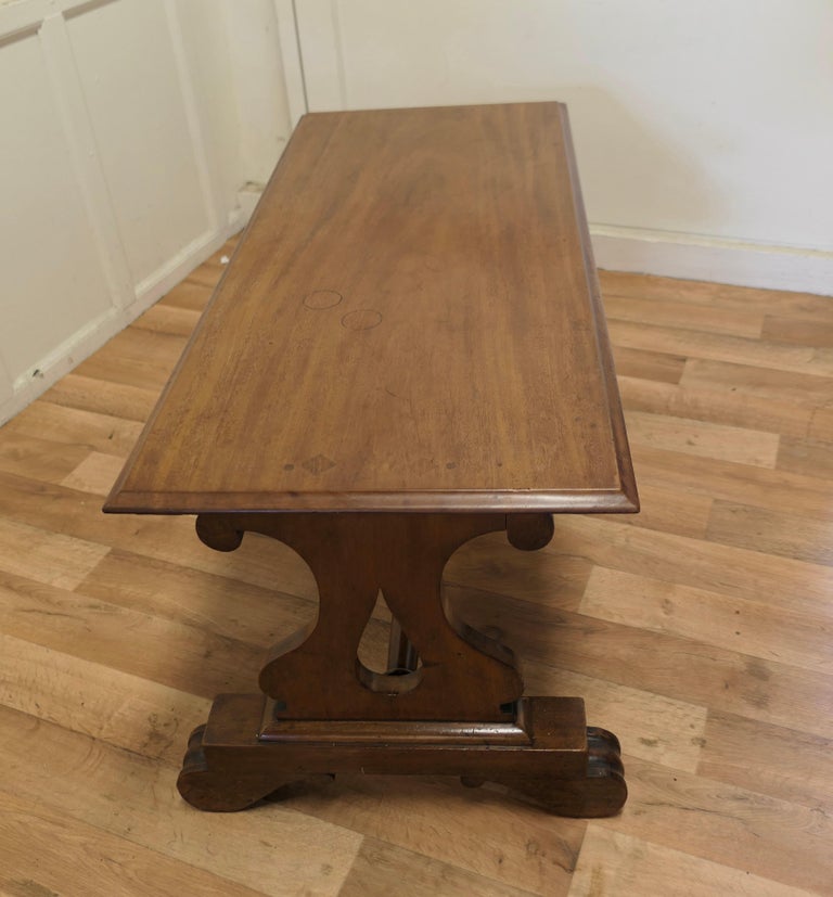 Heavy Walnut Coffee Table For Sale at 1stDibs