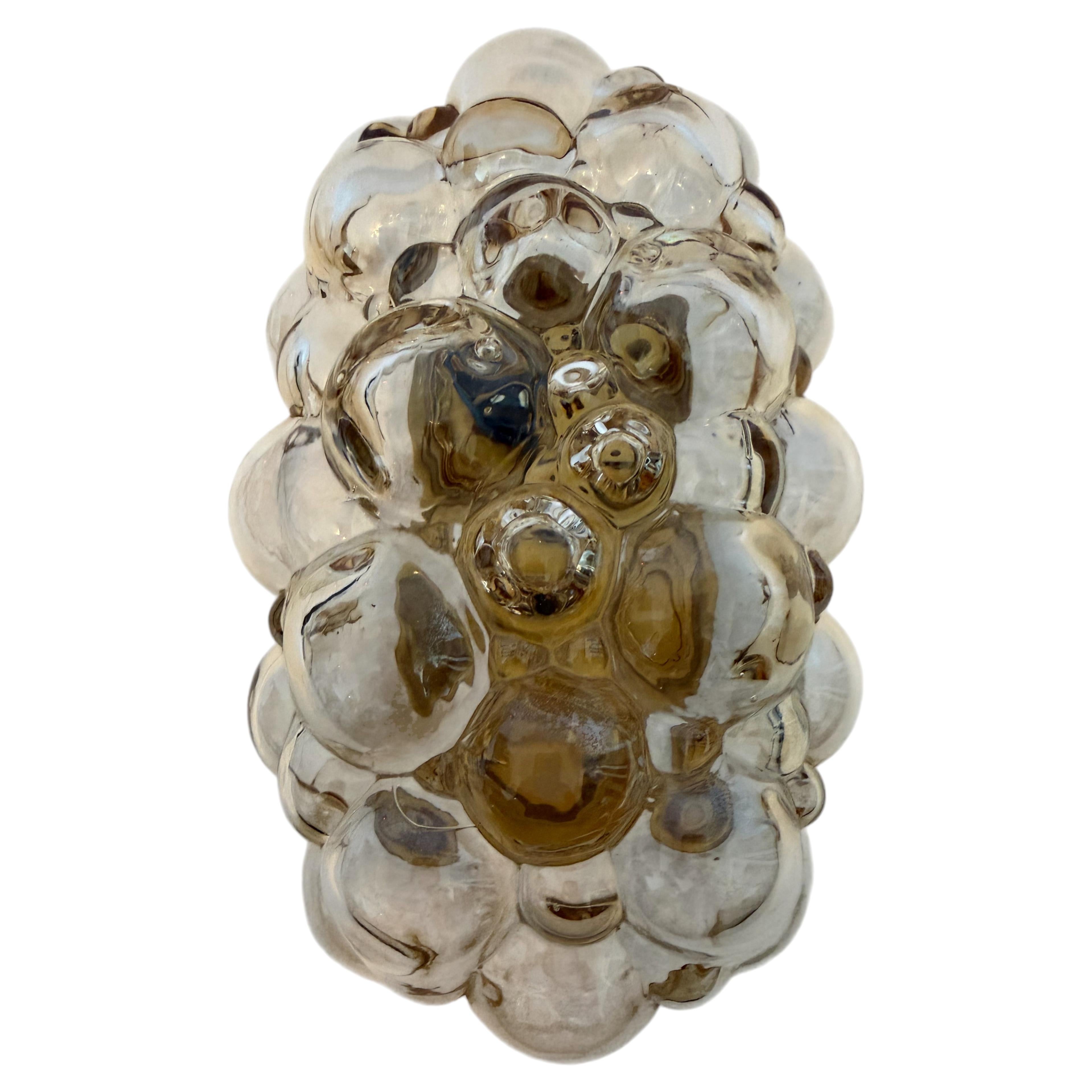A Helena Tynell Limburg Amber Glass Bubble Mid Century Lamp