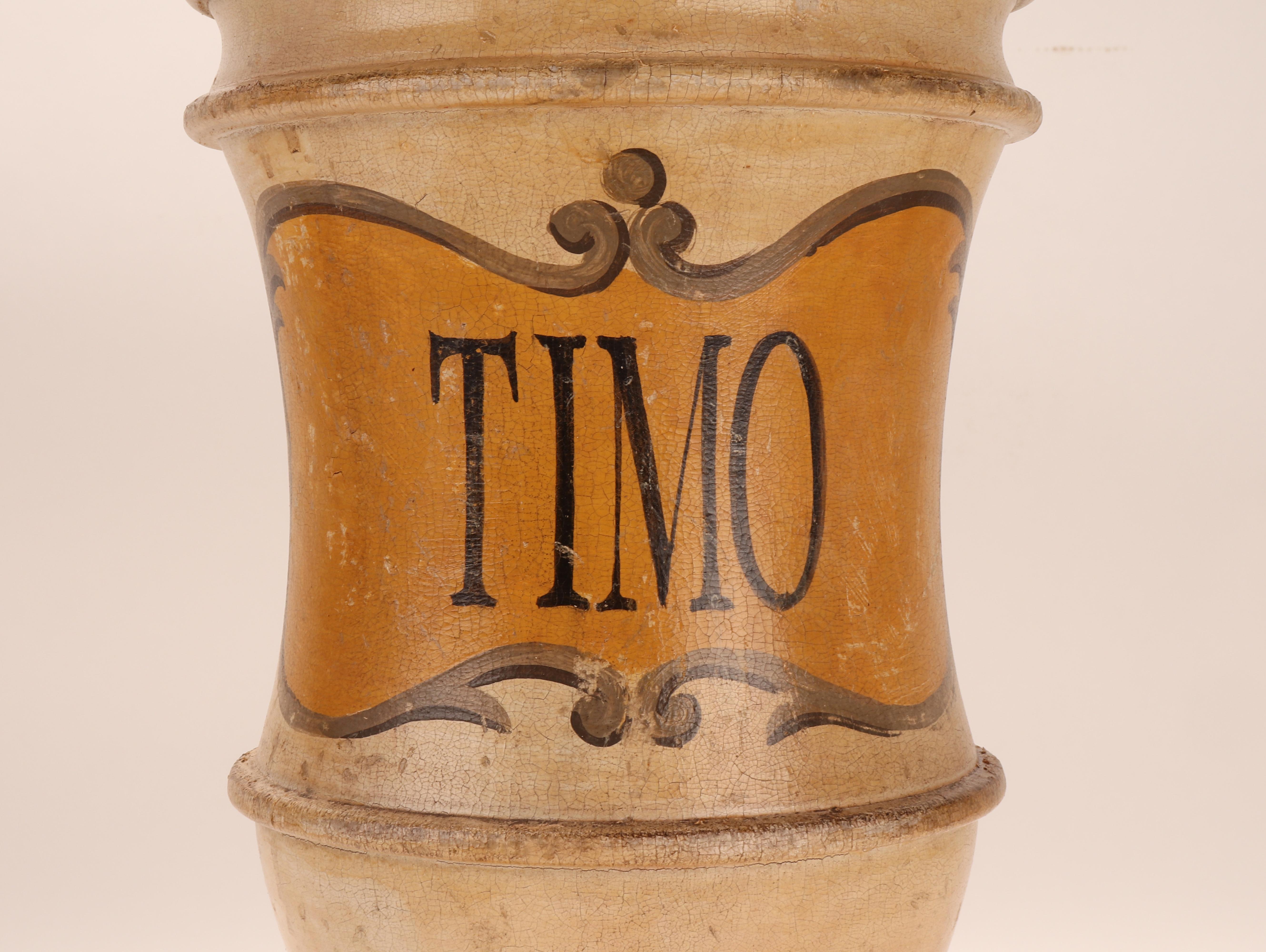 Herbalist Pharmacy Wooden Jars, Italy 1870 For Sale 5