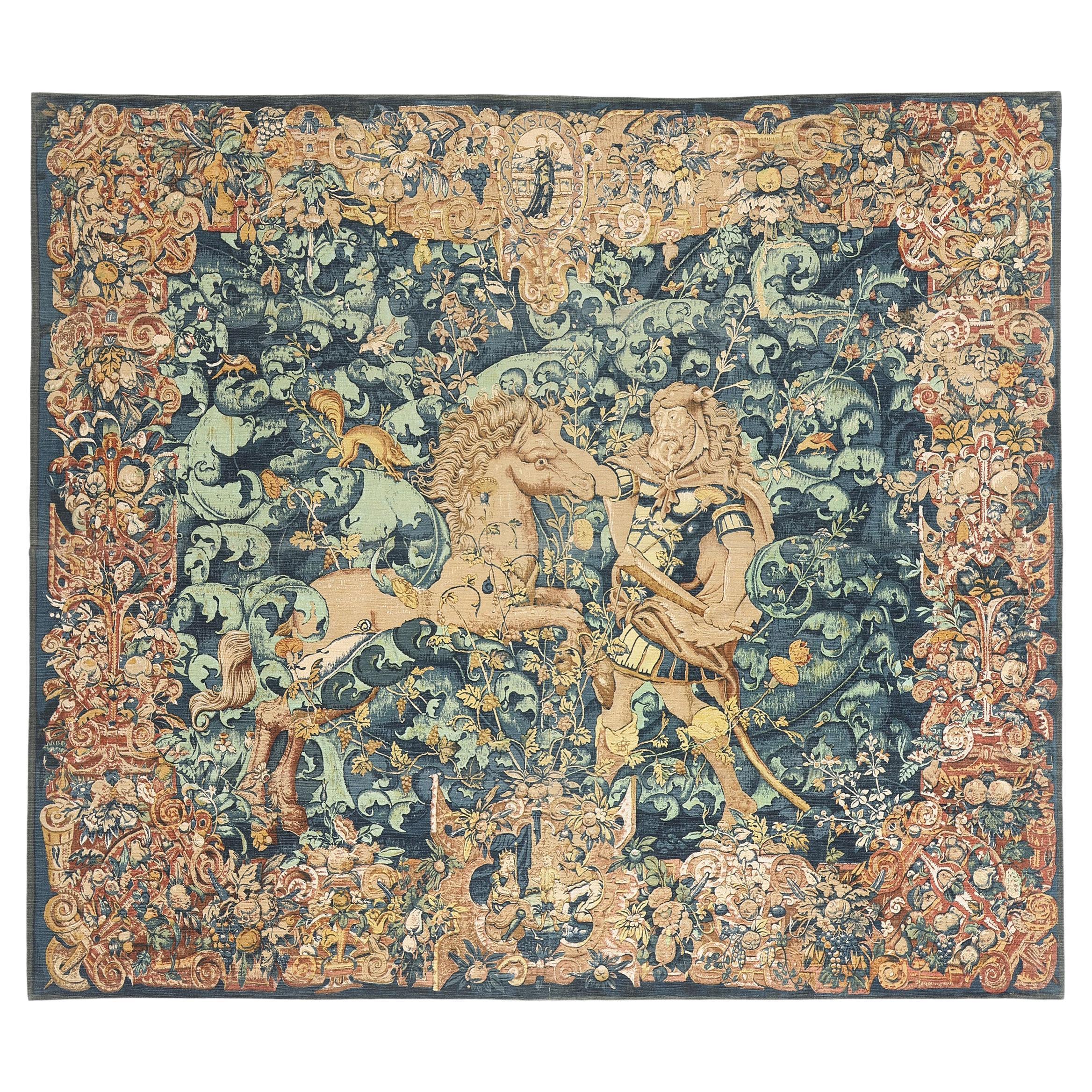 Un capolavoro erculeo: Arazzo Aubusson cinese d
epoca di mitica Eleganza