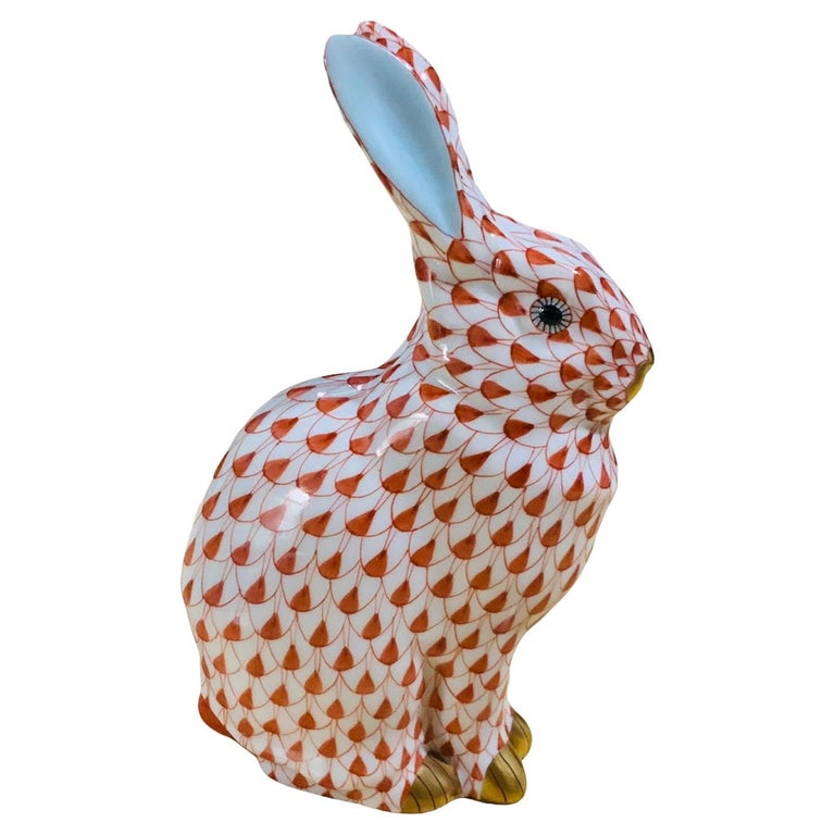 Herend Porcelain Hand Painted Small Rabbit at 1stDibs