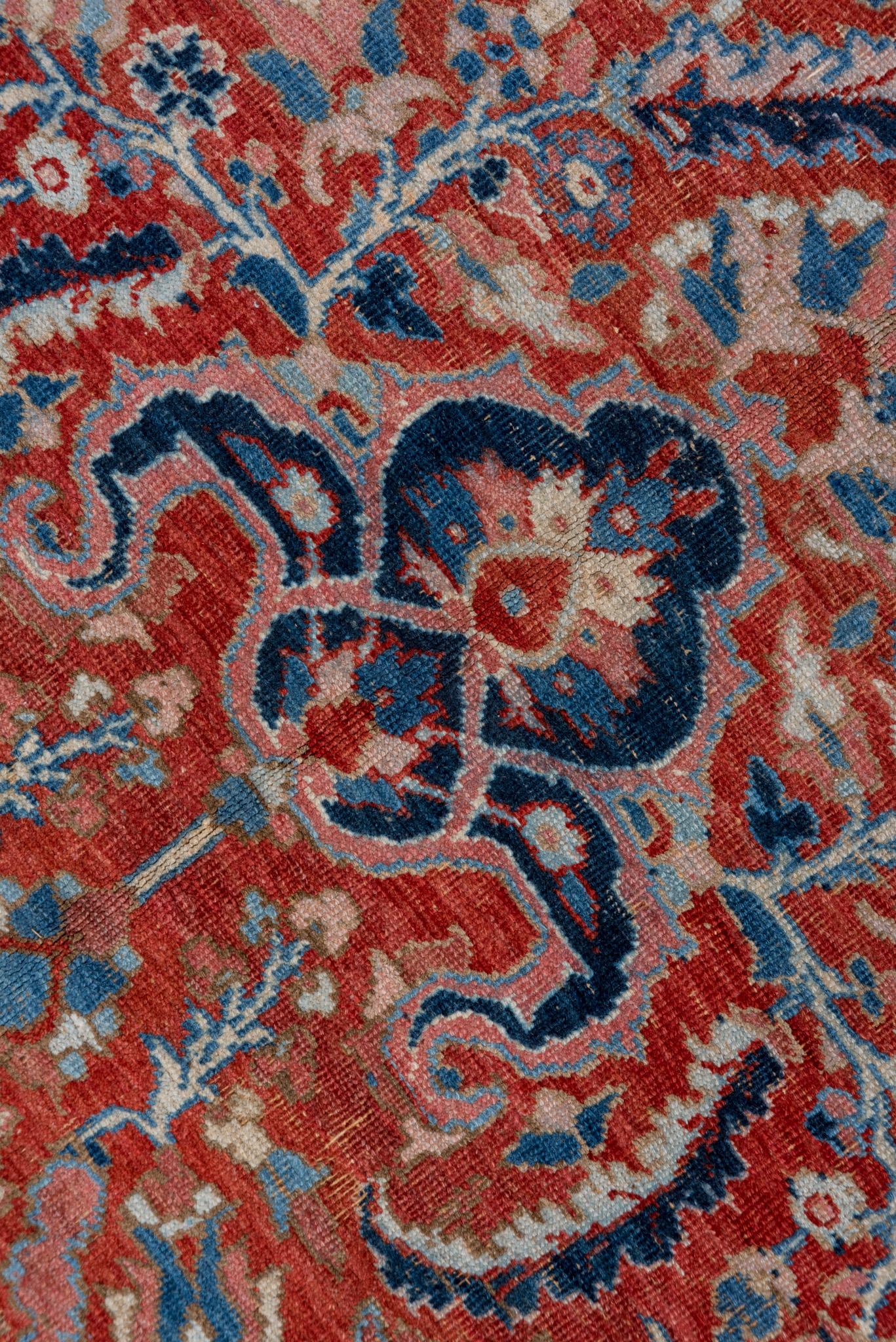 Hand-Knotted A Heriz Rug circa 1930. For Sale