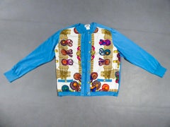 A Hermès Cardigan Jacket in Silk Knit and Silk Print - France Circa 2000