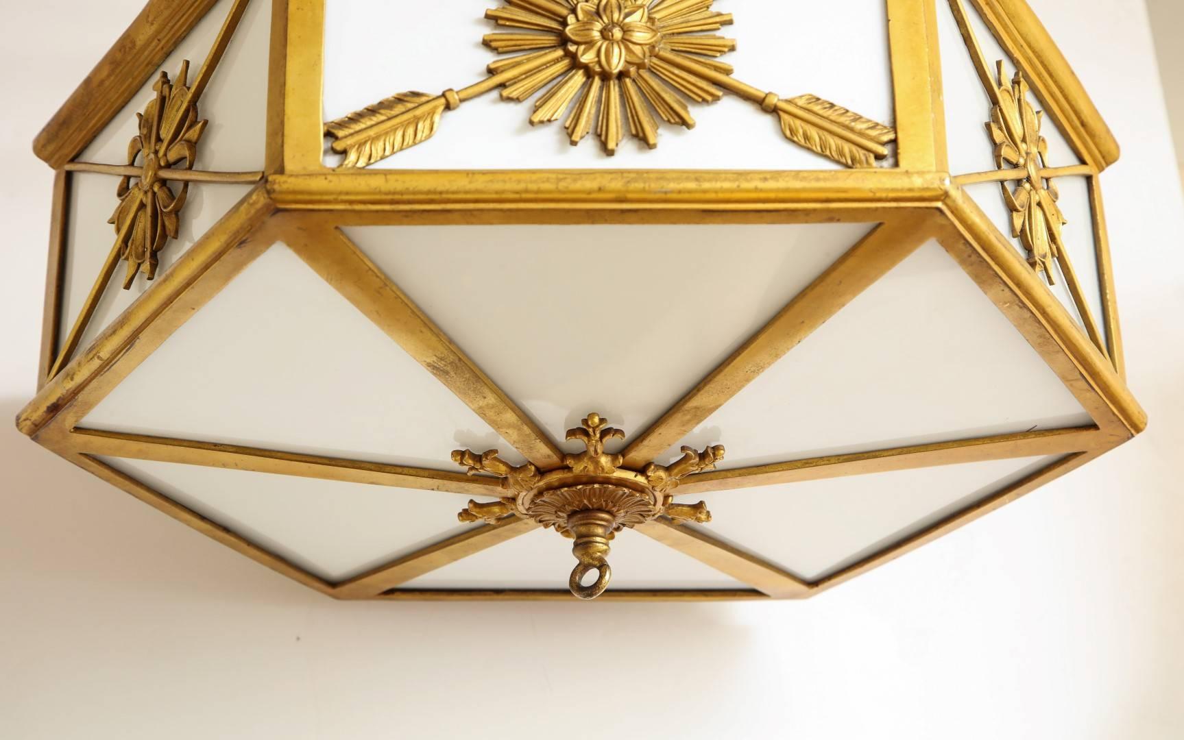 Hexagonal Ceiling Fixture Attributed to E.F. Caldwell 1