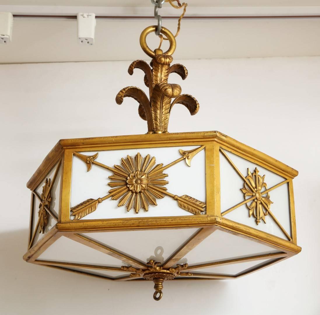 Hexagonal Ceiling Fixture Attributed to E.F. Caldwell 2