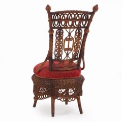 A Heywood Wakefield wicker chair, C. 1890.