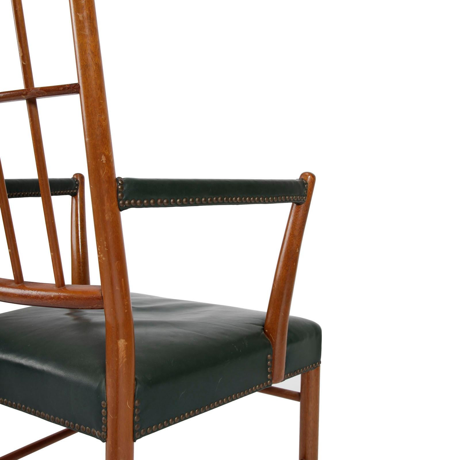 High Back Armchair in Mahogany by Josef Frank for Svenskt Tenn In Good Condition For Sale In Copenhagen, DK