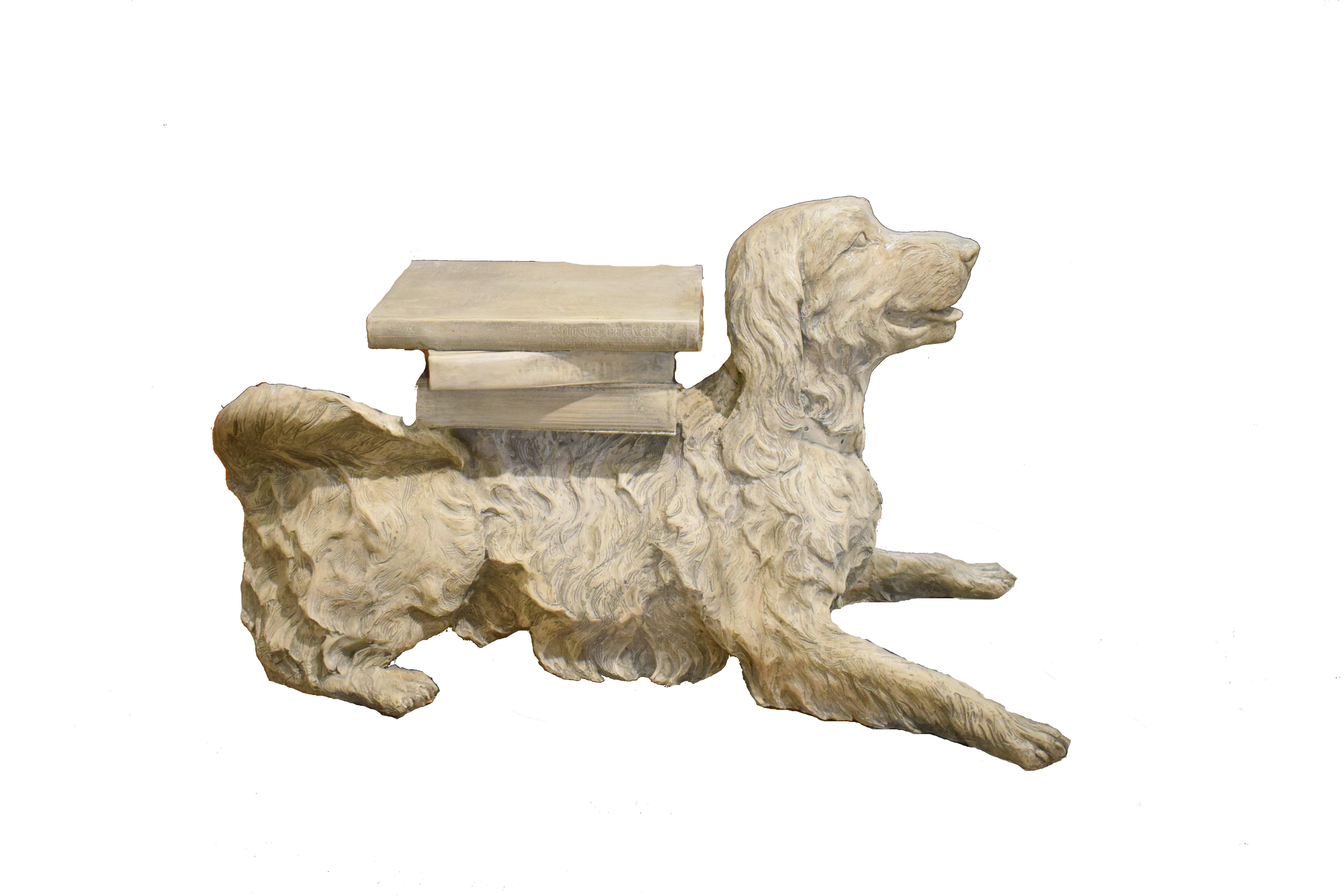 Highly Decorative Full Size Sculpture of a Dog Laying Down For Sale 2