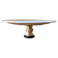 A Highly Decorative Large Italian Marble Tazza c1860