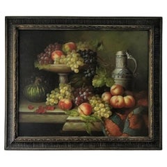 Vintage Highly Decorative Pair of Still Life's, Oil on Canvas's