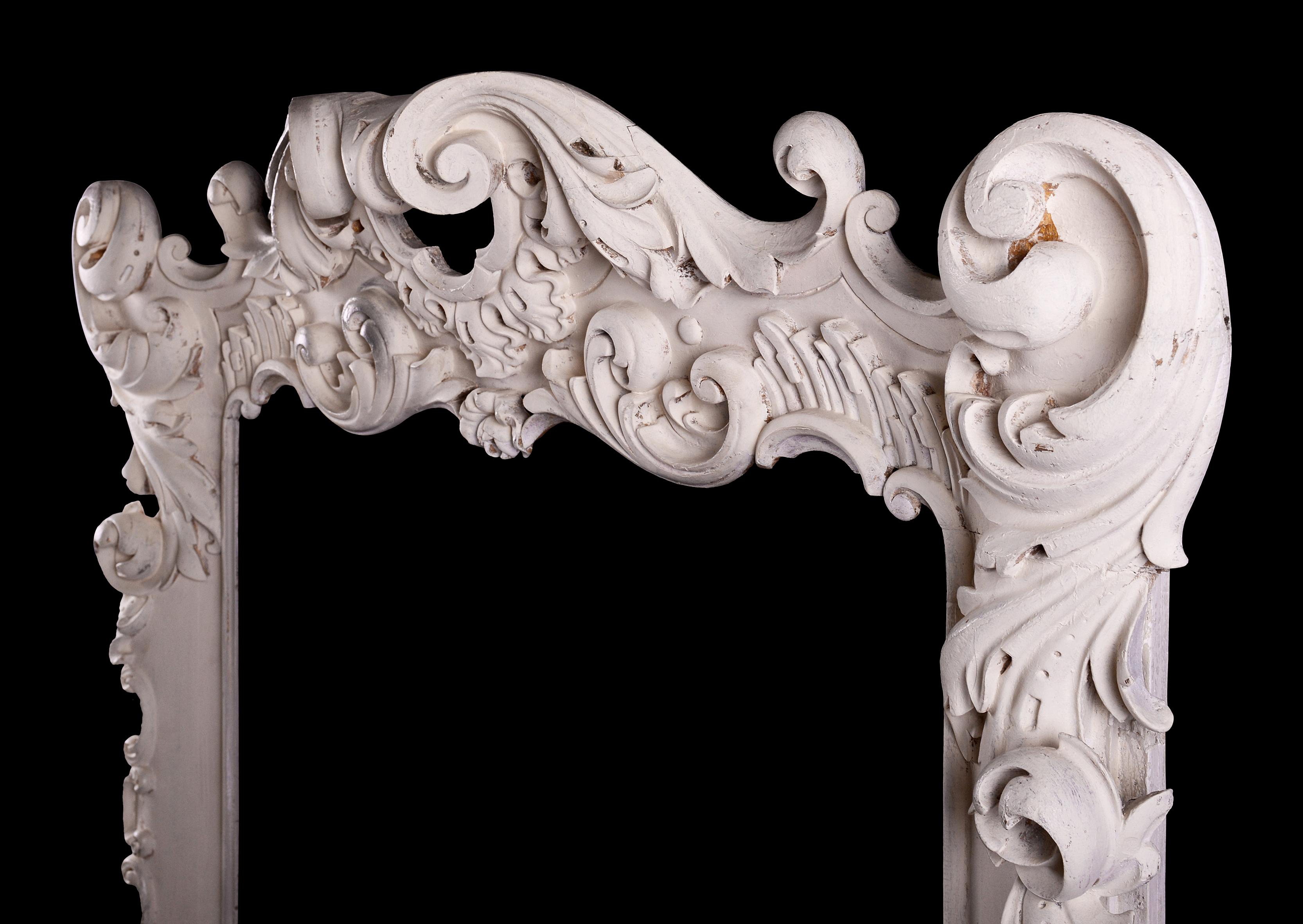Highly Decorative Rococo Timber Fireplace In Good Condition For Sale In London, GB