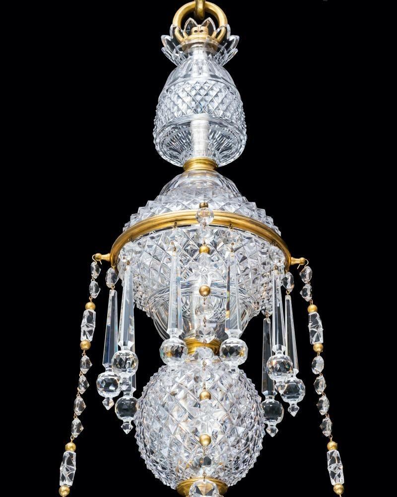 English Highly Elaborate Ormolu Mounted Crystal Chandelier by F&C Osler For Sale
