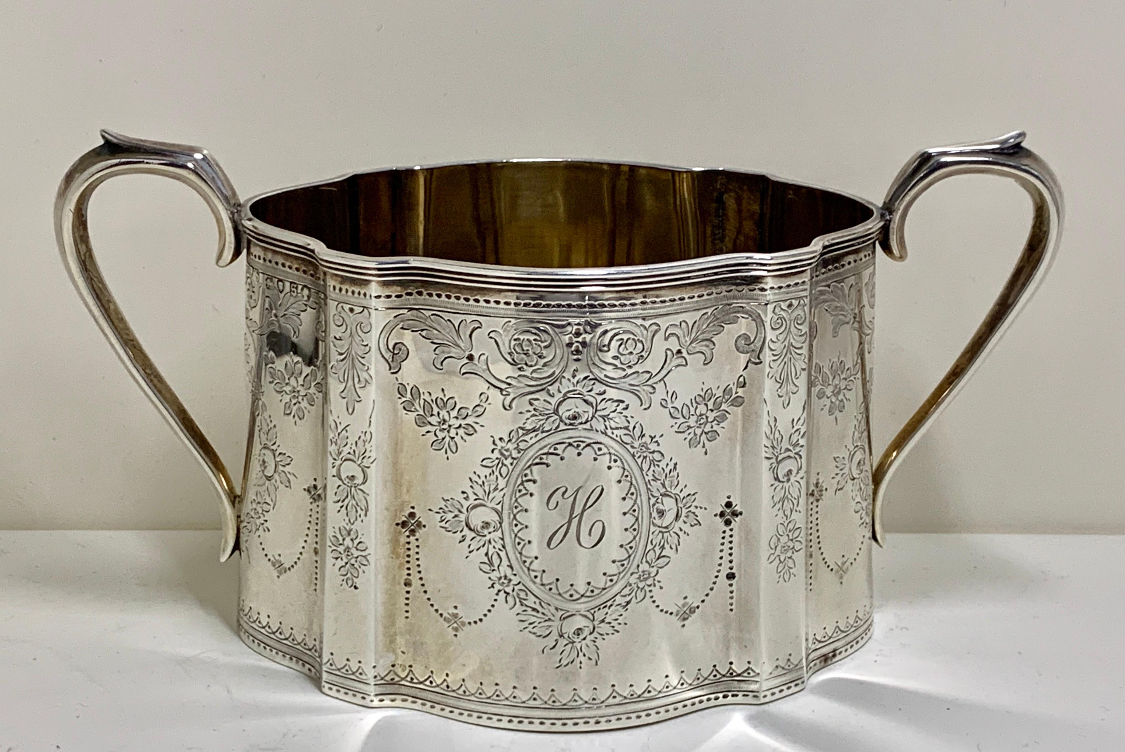 Late 19th Century Highly Engraved Victorian Sterling Silver Tea Coffee Service, 1873 For Sale