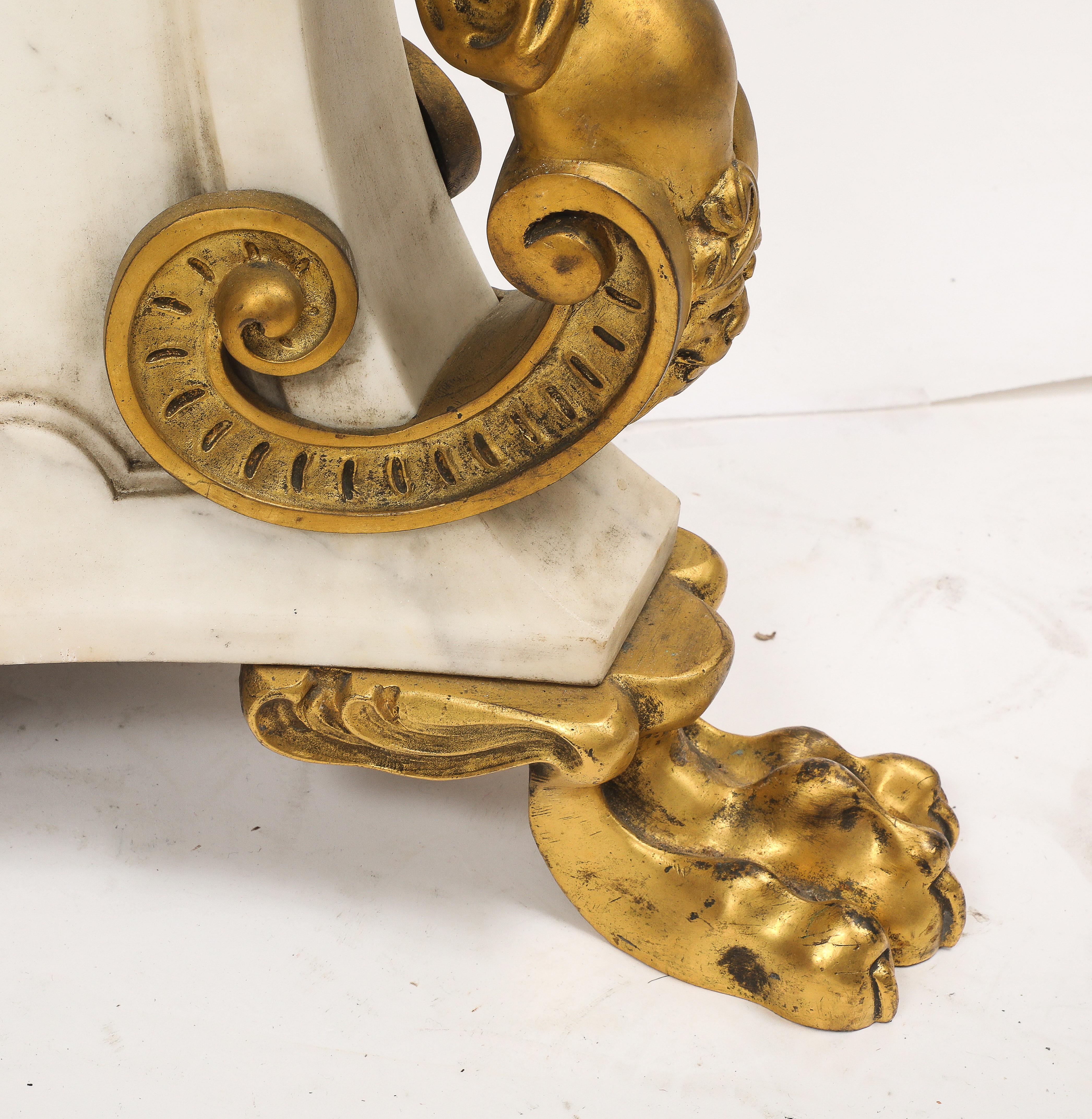 Eine sehr wichtige Caldwell Ormolu montiert Cararra Marmor figurale Stehlampe im Angebot 9
