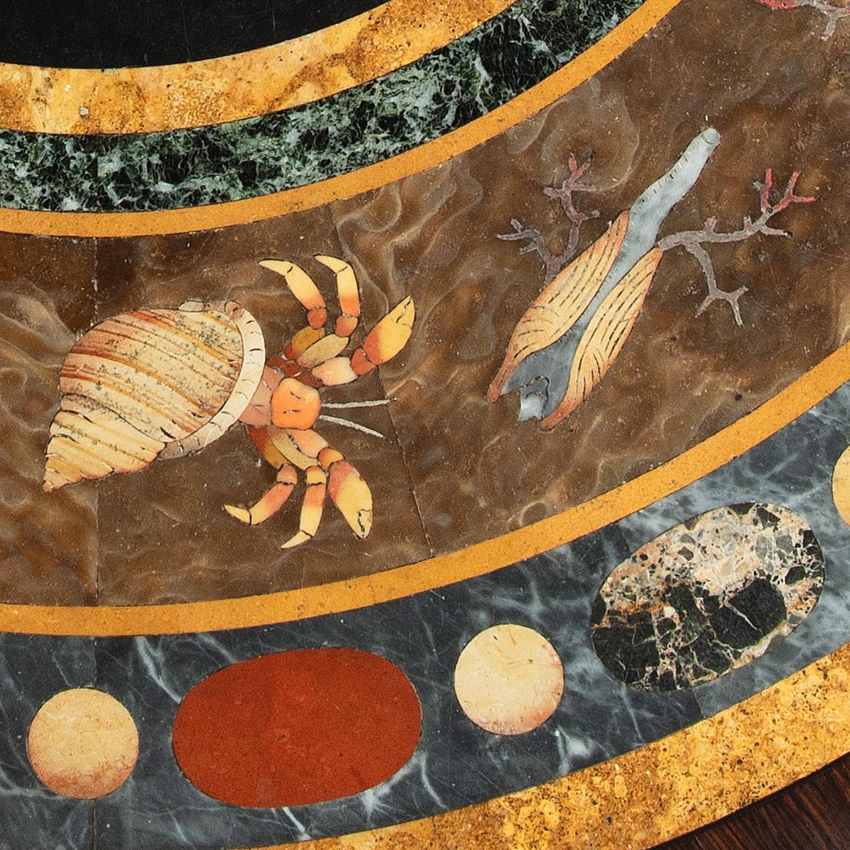 A Highly Important Documentary Pietra Dura Table Top by Giuseppe Darmanin For Sale 1