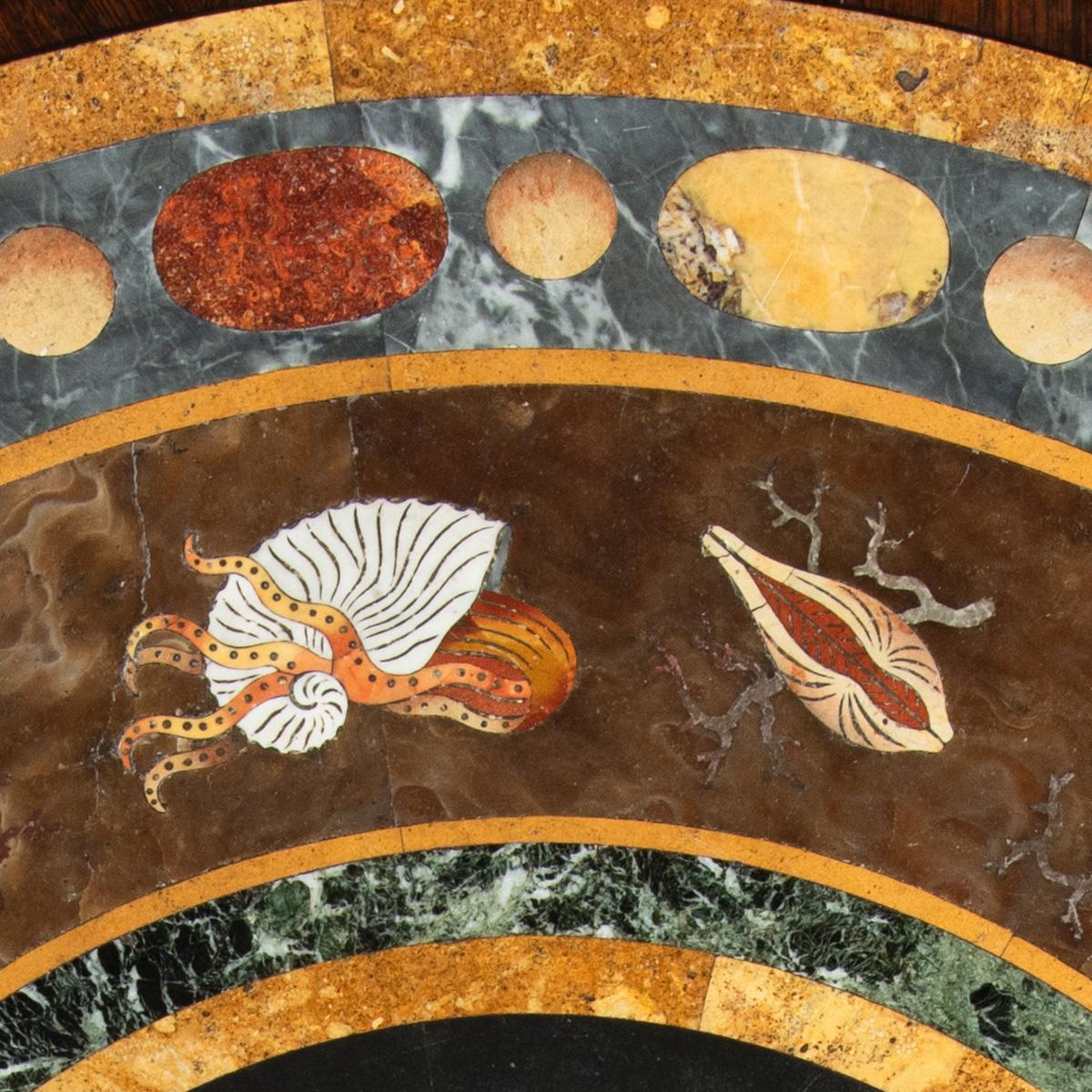 A Highly Important Documentary Pietra Dura Table Top by Giuseppe Darmanin For Sale 2