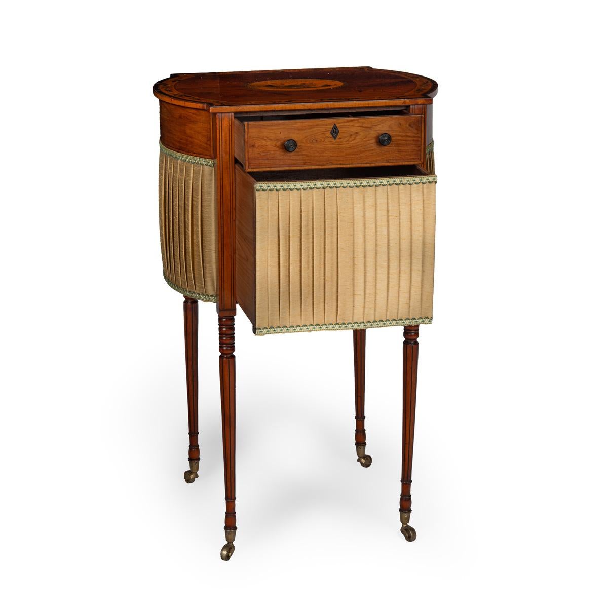 A highly interesting Kingwood regency work table C 1810 In Good Condition For Sale In Lymington, Hampshire