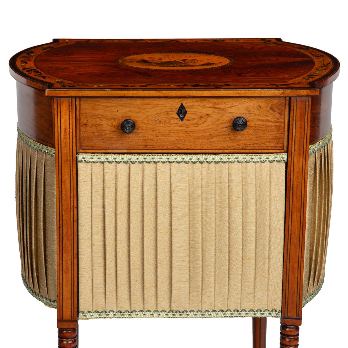 A highly interesting Kingwood regency work table C 1810 For Sale 2