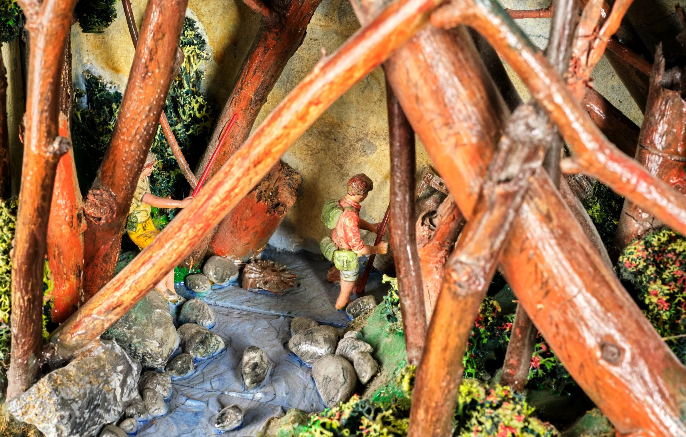A Highly Whimsical Canadian Historical Themed Diorama by Terry Pfliger  In Good Condition For Sale In Ottawa, Ontario