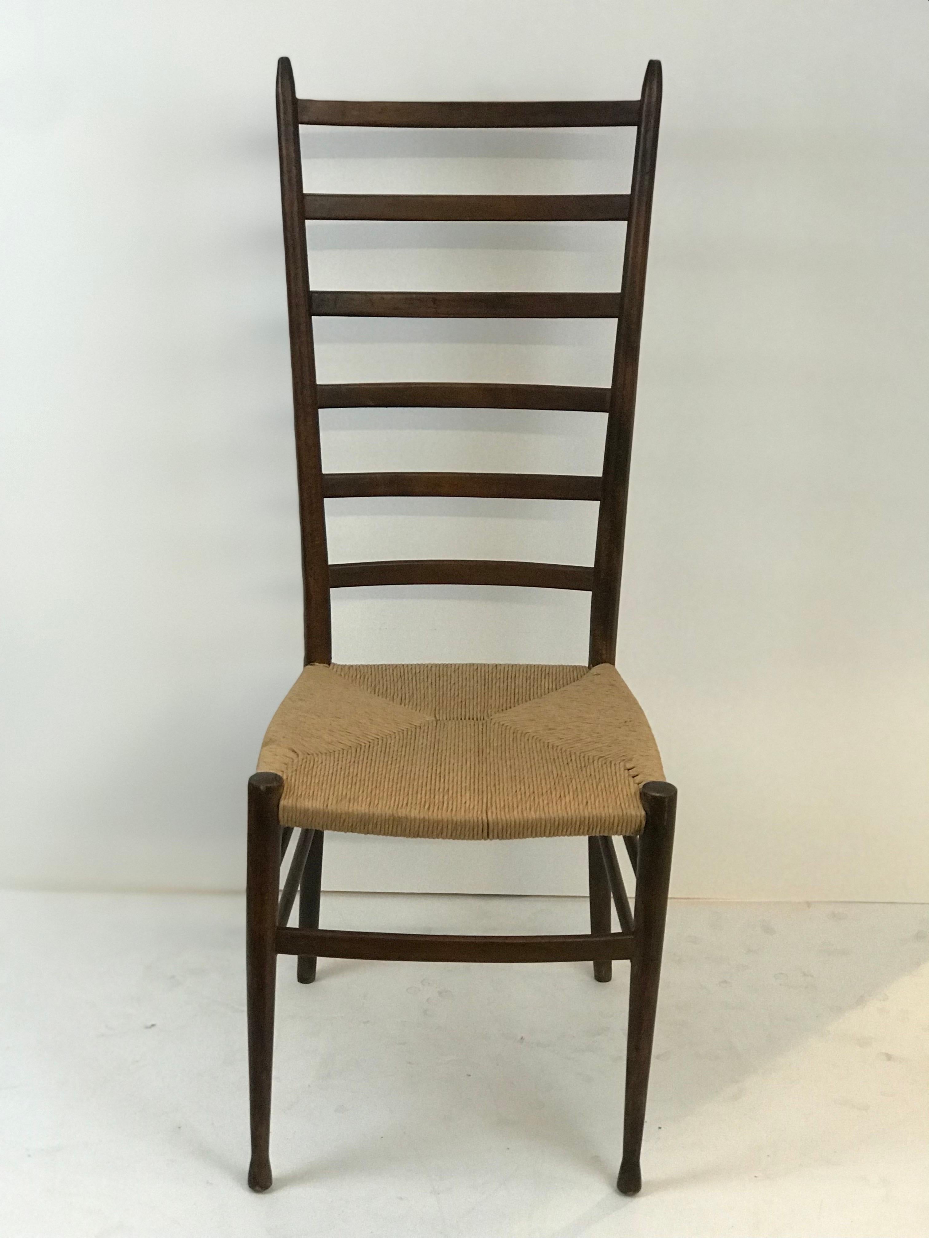 Mid-Century Modern A His and Hers Traditional Pair of Ladder Back Spinetto Chiavari Chairs  For Sale