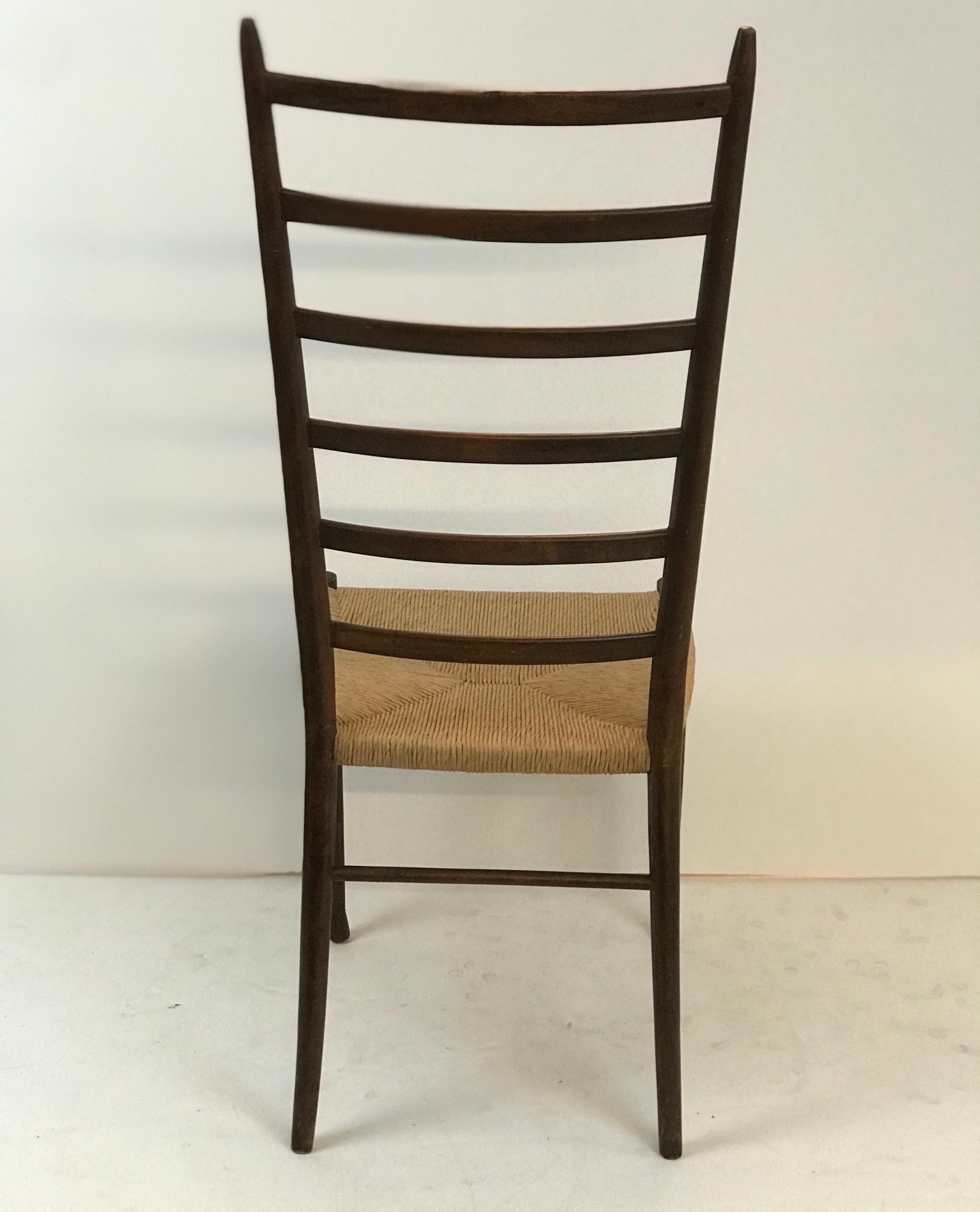 Italian A His and Hers Traditional Pair of Ladder Back Spinetto Chiavari Chairs  For Sale