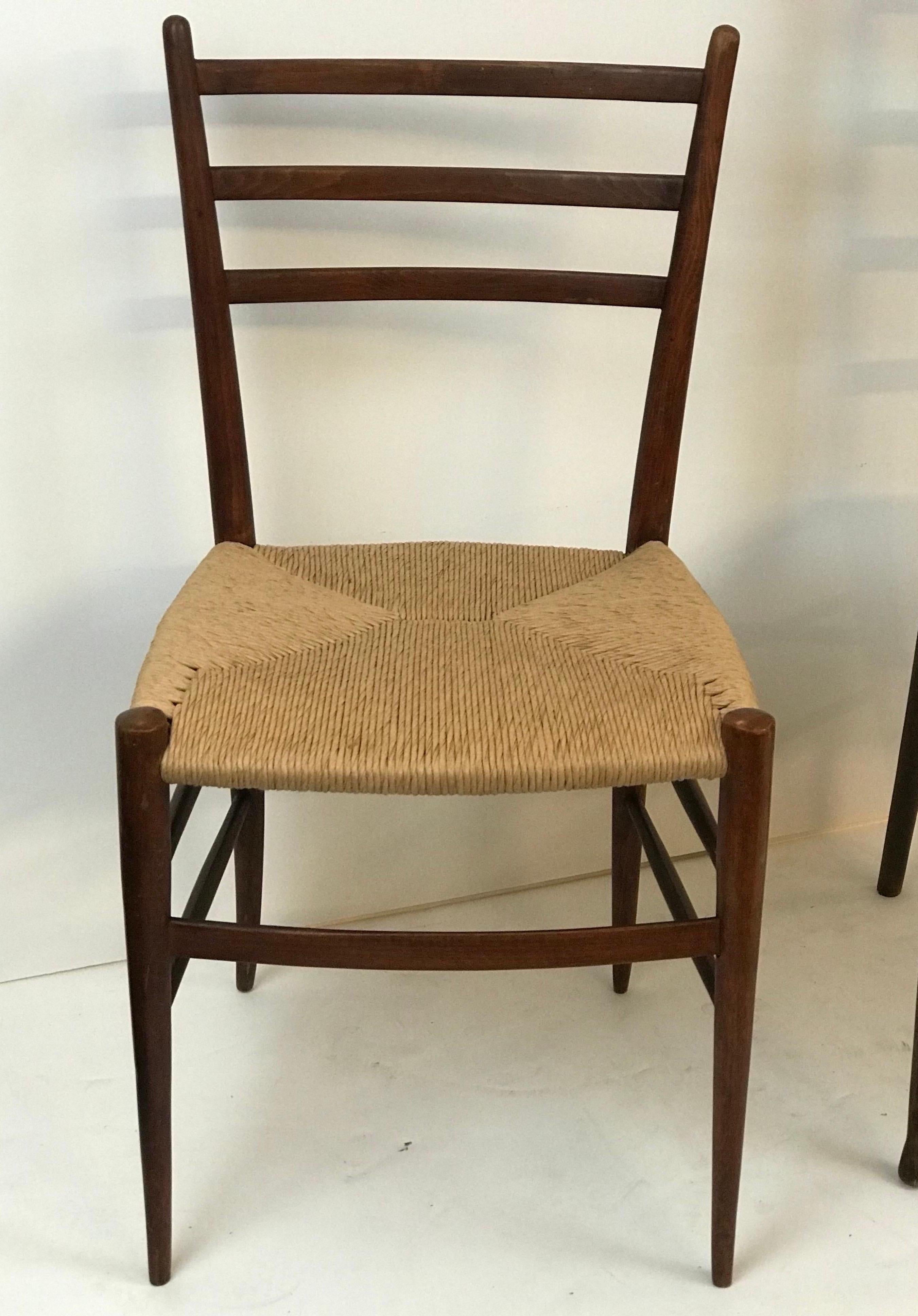 Mid-20th Century A His and Hers Traditional Pair of Ladder Back Spinetto Chiavari Chairs  For Sale