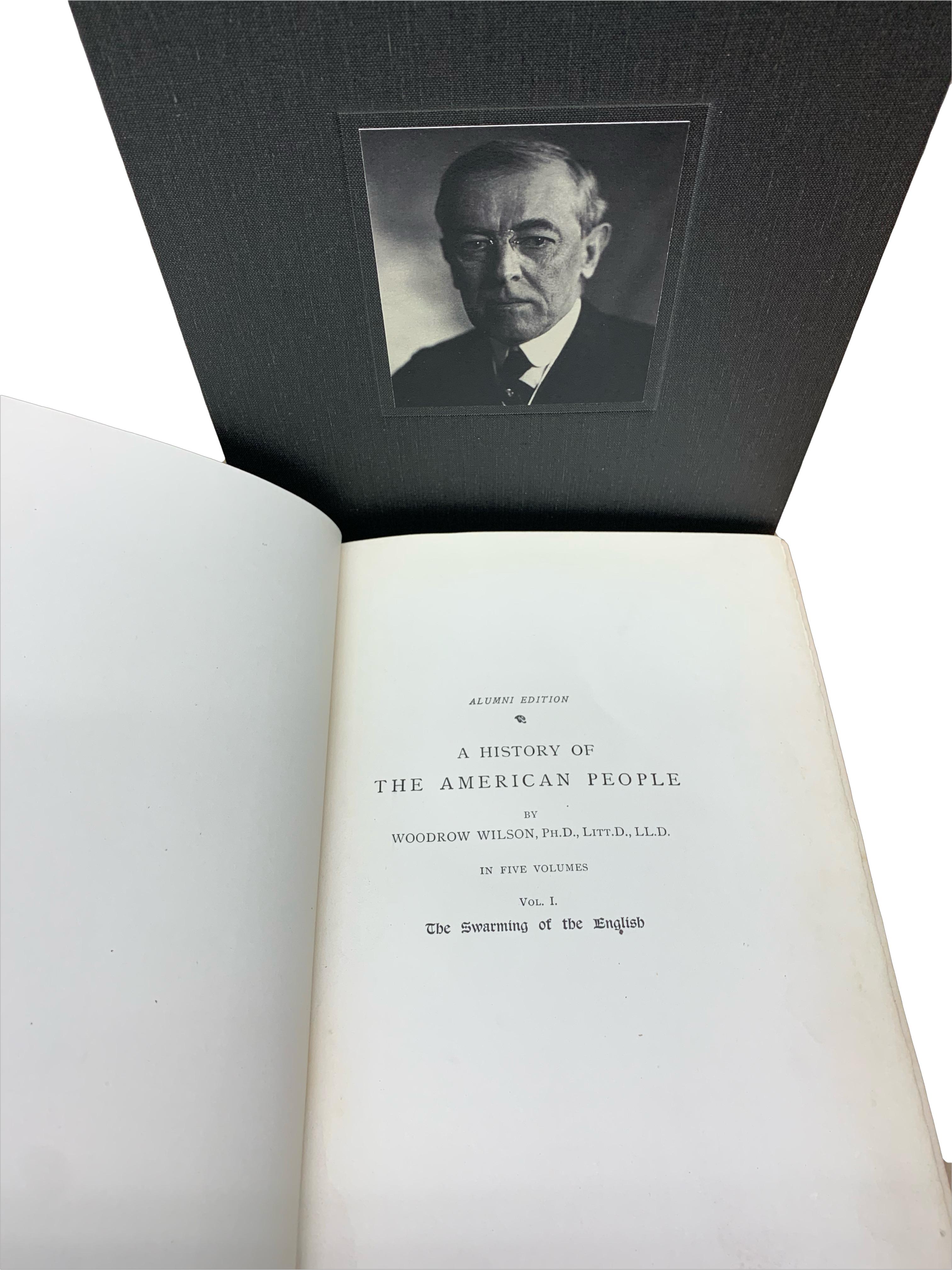 Early 20th Century A History of the American People, Signed by Woodrow Wilson, Alumni Edition #29 o For Sale