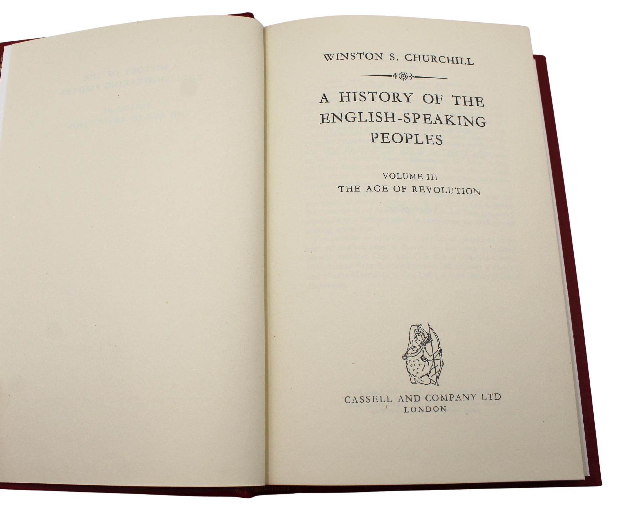 A History of the English-Speaking Peoples by Churchill, 1st Ed. 4 Vol Set 4