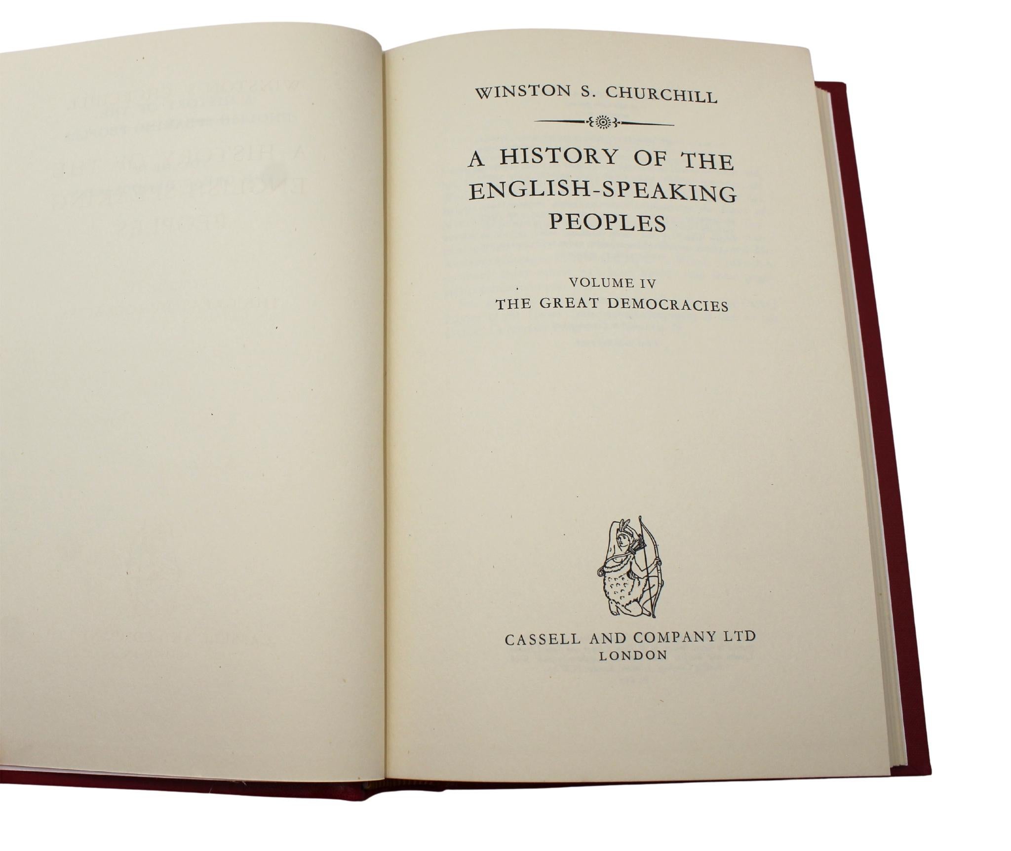 A History of the English-Speaking Peoples by Churchill, 1st Ed. 4 Vol Set 6