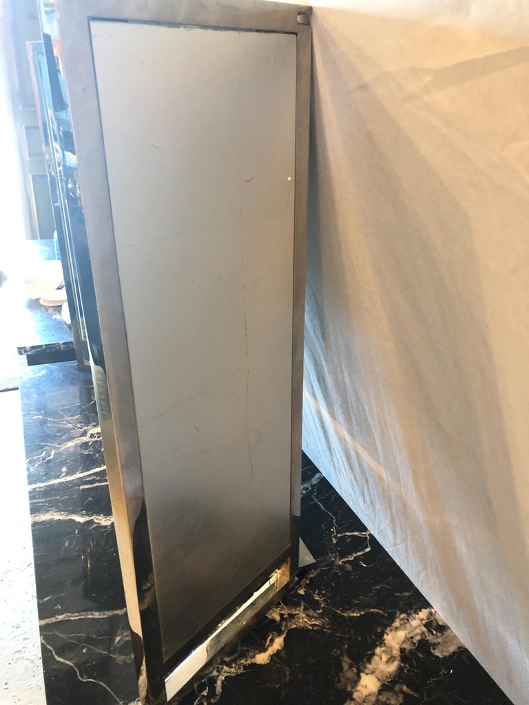 Hollywood Regency Solid Heavy Chrome Plated TriFold Vanity or Table