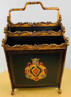 Hollywood Regency Style Magazine Rack