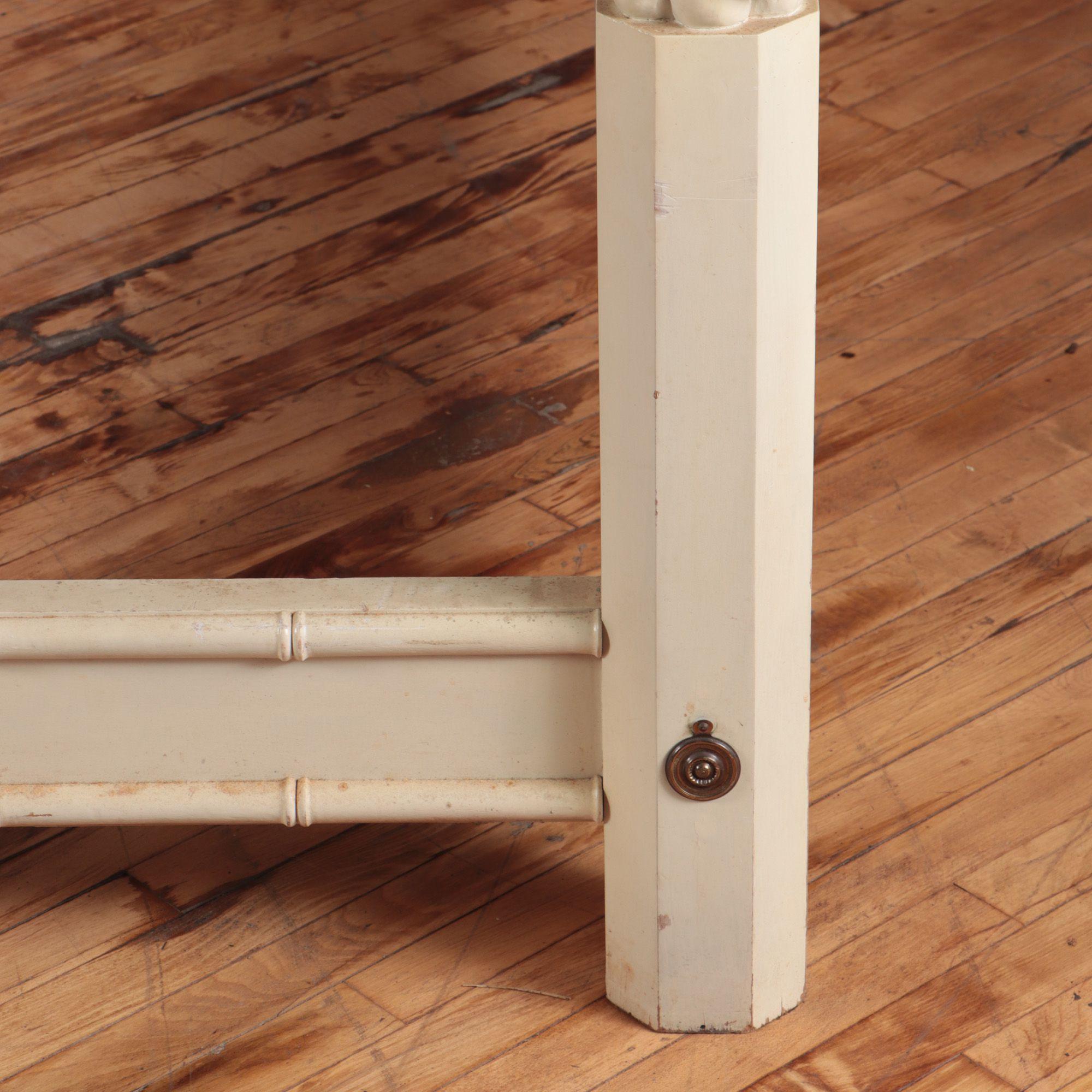 A Hollywood Regency style painted California king size bed 1