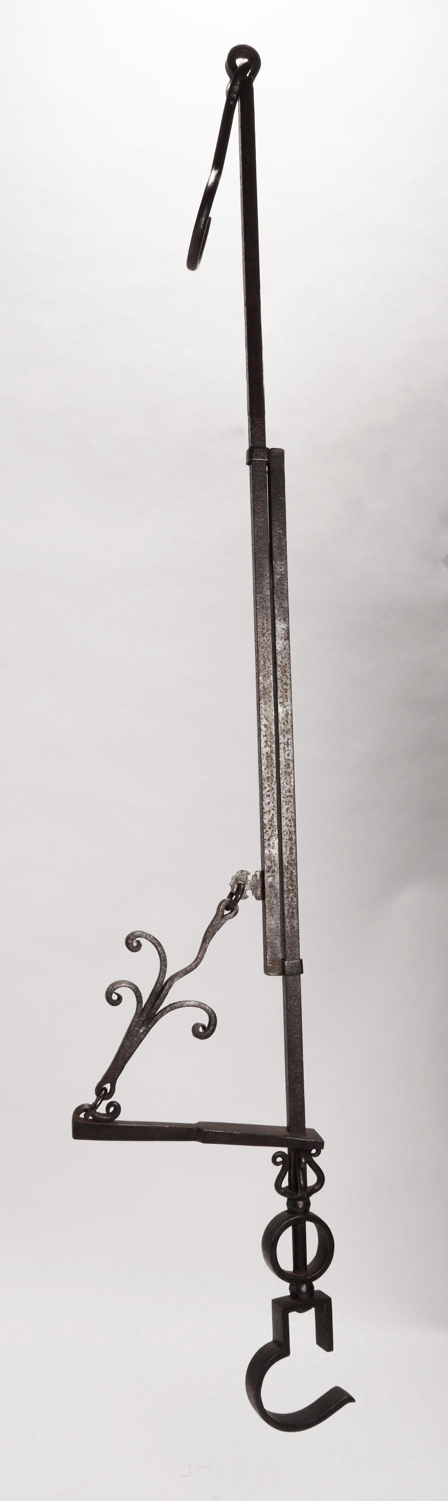 A hook (pothook) for suspending a pot over the fire, Japan 1800. In Good Condition For Sale In Milan, IT