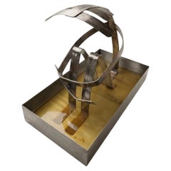 A Hopeless Man Sculptural Statue in Stainless Steel by Metalmorphosis Studio
