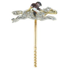 Horse and Jockey Tie Pin