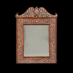 Specchio da toeletta intarsiato indiano di Hoshiarpur