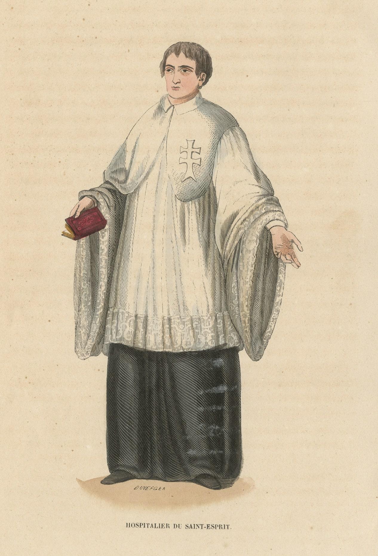 Hospitalier de l'Ordre du Saint-Esprit,Ordre catholique romain, 1845 Bon état - En vente à Langweer, NL