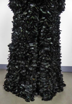 A Precious Hubert de Givenchy Evening Coat in Cock Feather Circa 1968