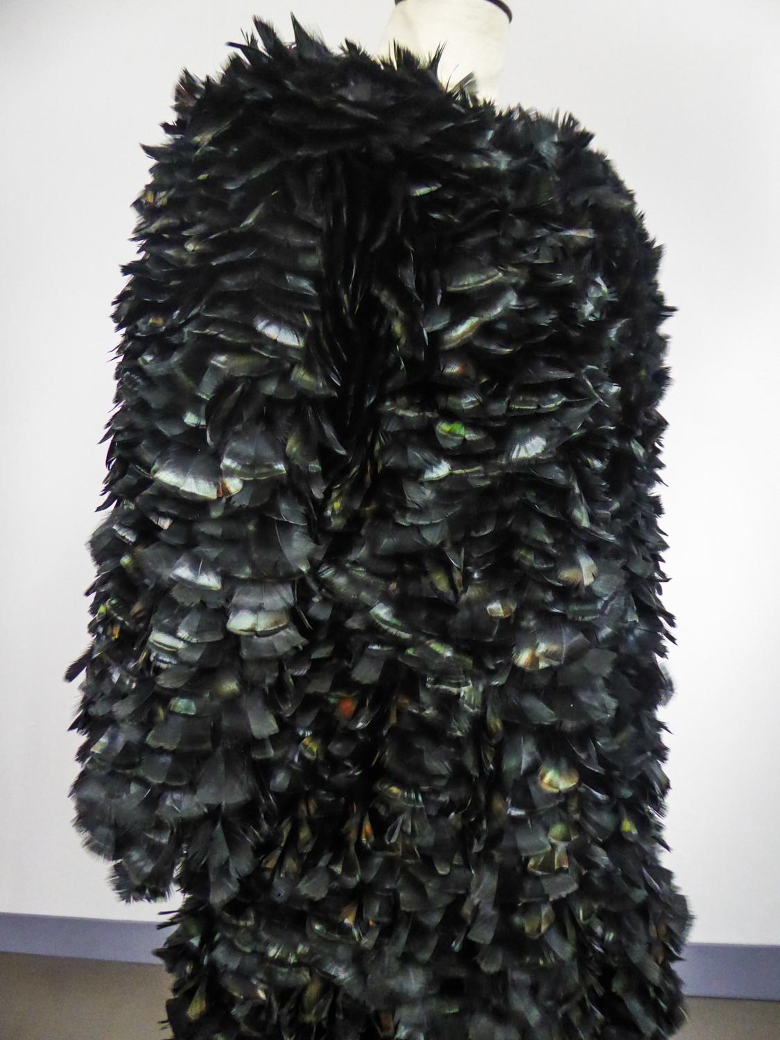A Precious Hubert de Givenchy Evening Coat in Cock Feather Circa 1968 1