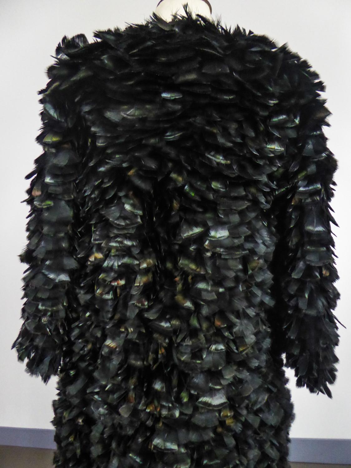 A Precious Hubert de Givenchy Evening Coat in Cock Feather Circa 1968 3