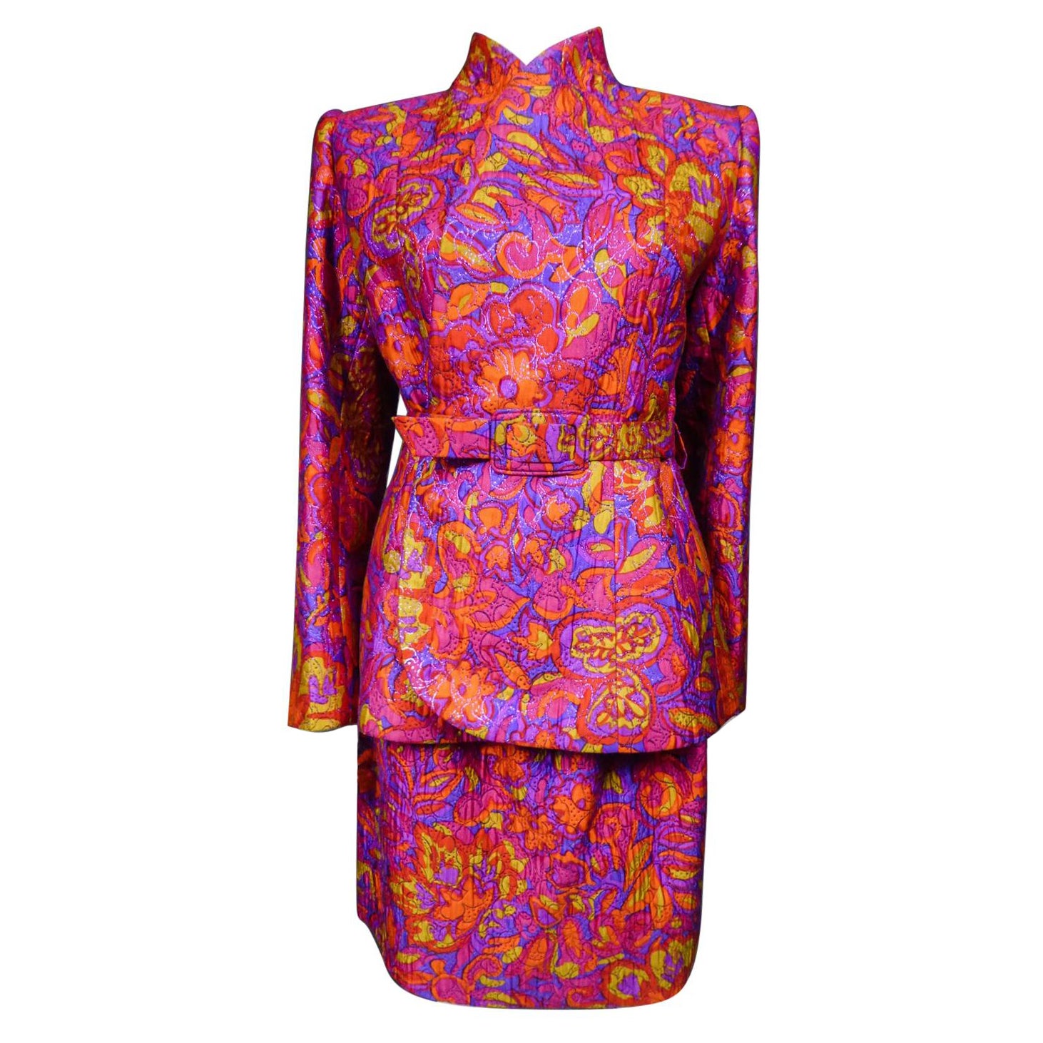 A Hubert de Givenchy Couture Catwalk show Skirt and Jacket Suit Circa 1982 For Sale