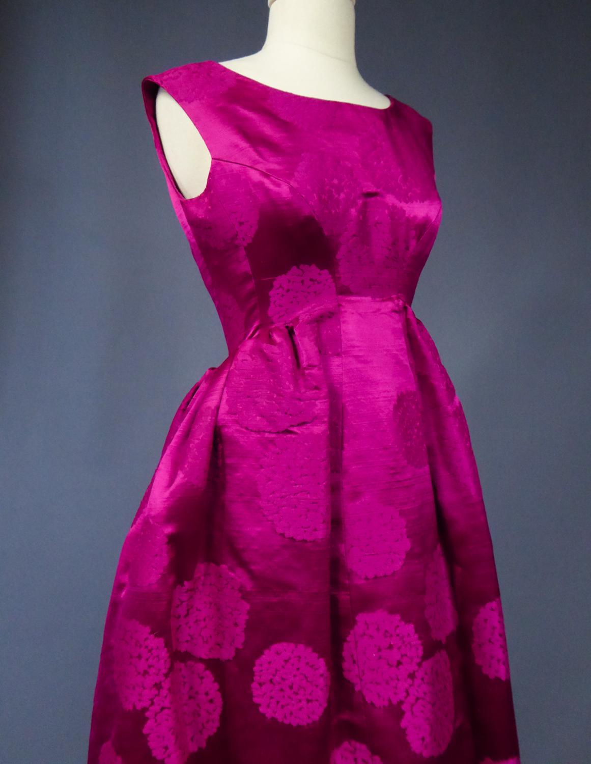 A Hubert De Givenchy Gazar Silk Couture Dress numbered 18481 Collection 1960 2