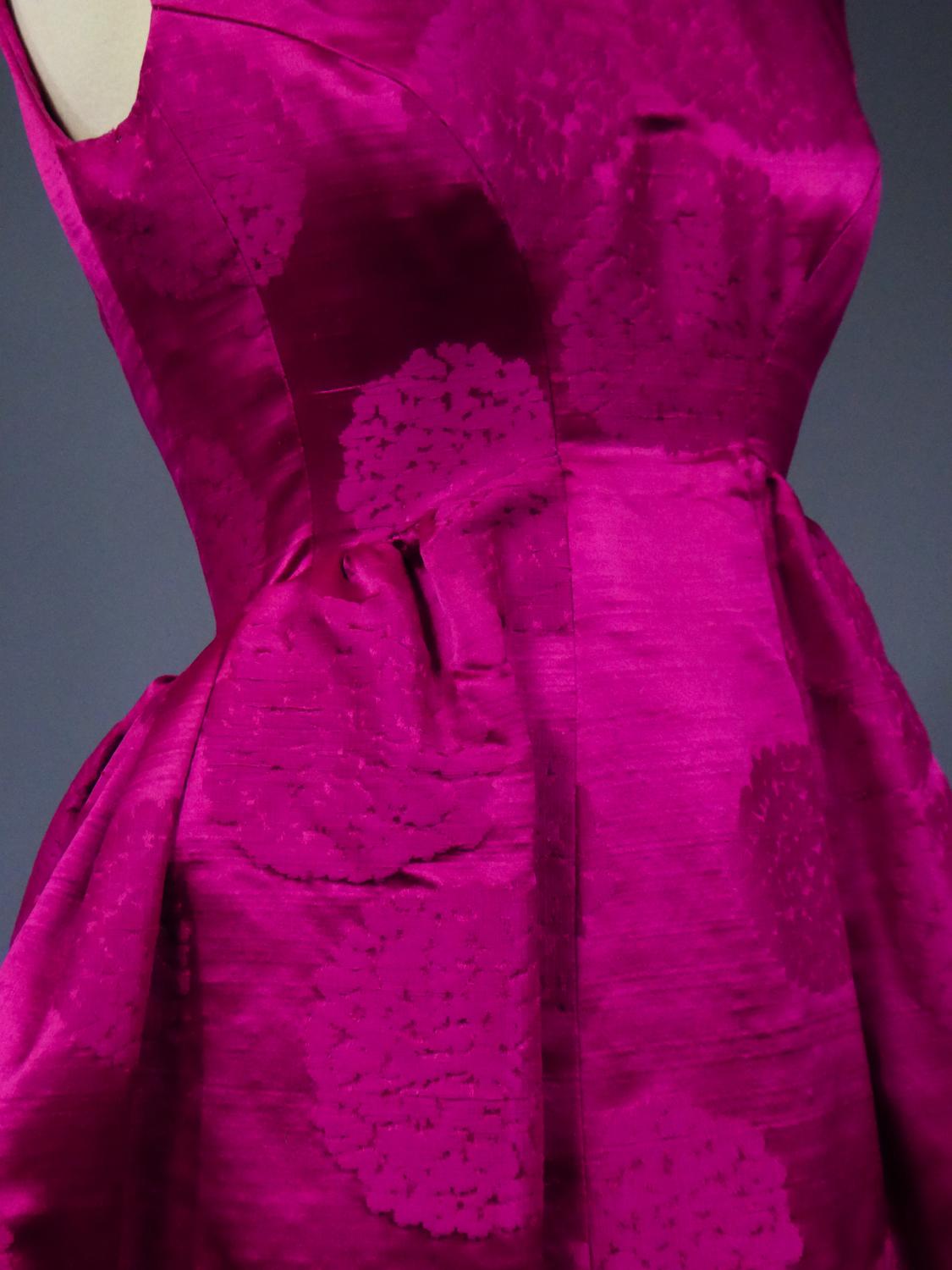 A Hubert De Givenchy Gazar Silk Couture Dress numbered 18481 Collection 1960 3