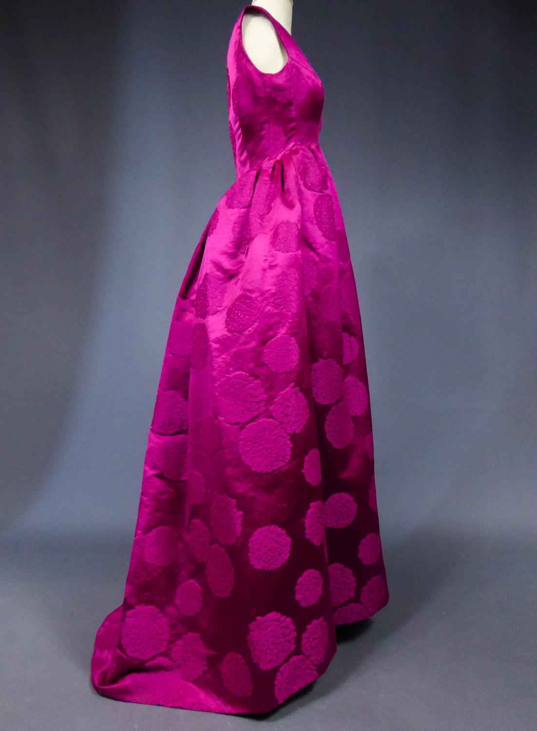 A Hubert De Givenchy Gazar Silk Couture Dress numbered 18481 Collection 1960 4