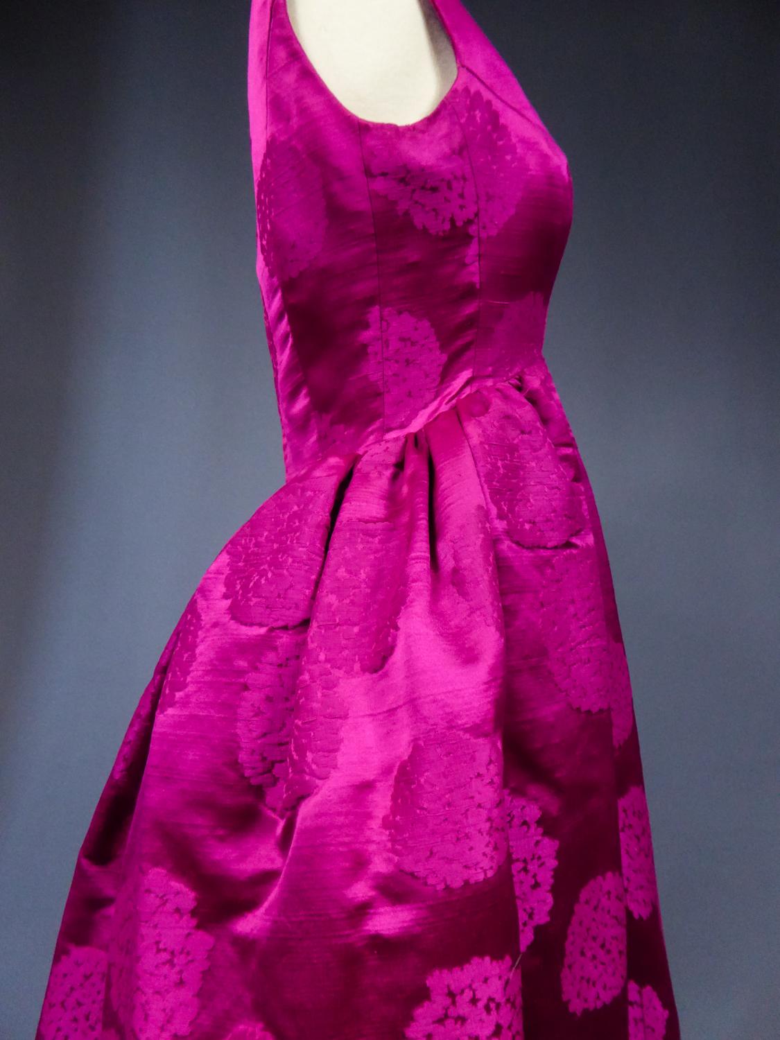 A Hubert De Givenchy Gazar Silk Couture Dress numbered 18481 Collection 1960 5