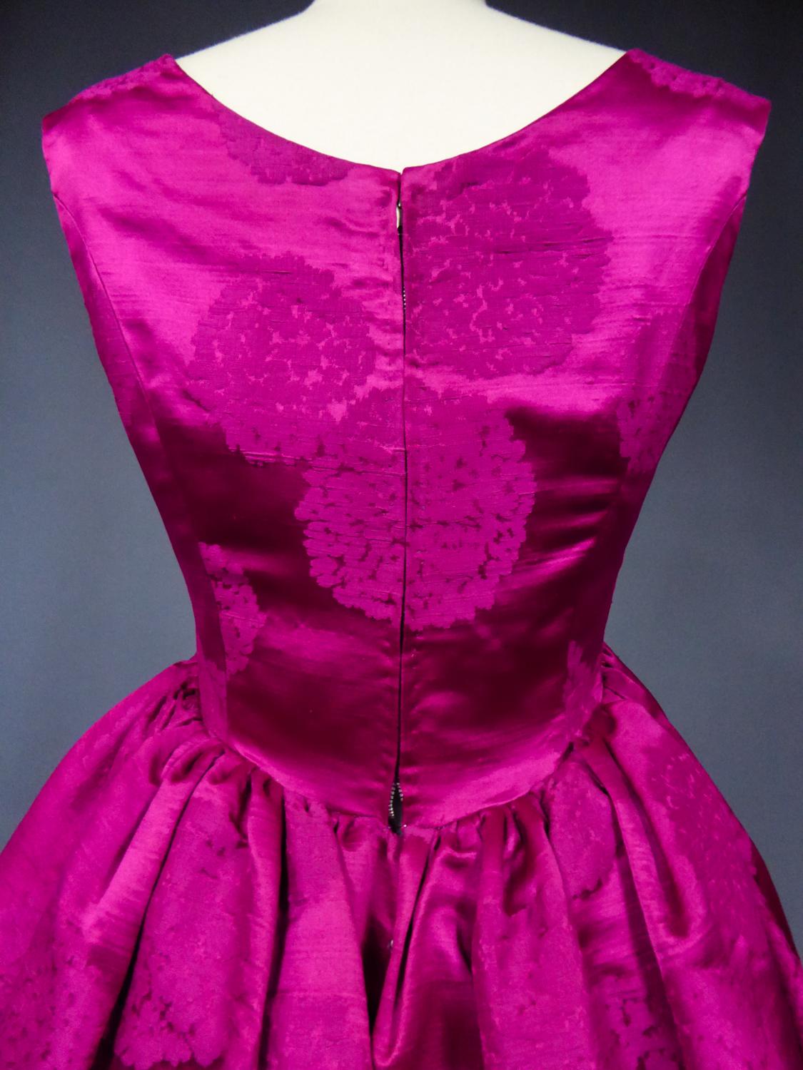 A Hubert De Givenchy Gazar Silk Couture Dress numbered 18481 Collection 1960 6