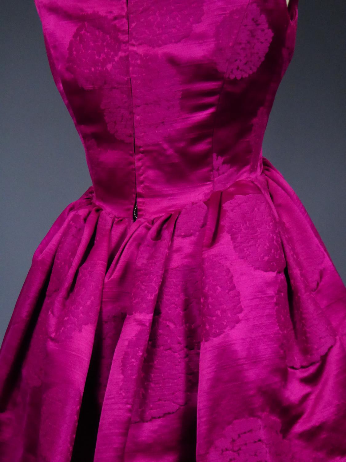 A Hubert De Givenchy Gazar Silk Couture Dress numbered 18481 Collection 1960 8